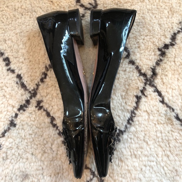 Prada Pointed Toe Jeweled Flat - Picture 4 of 6